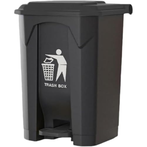 FiveLn ペダル式ゴミ箱 大型 屋外用 ダストコレクションボックス フタ付きゴミ箱 ペダル式/大容量 家庭用ペダル 屋外用ゴミ箱 消臭剤 ゴミリサイクル容器 衛生 キッチン レストラン 業務用 (20L,極厚ペダル式灰受けバケツ)