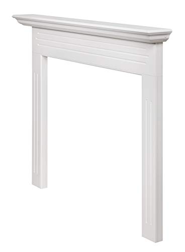 Image of Pearl Mantels ARYB48510 Furniture for Your Fireplace, Premium Grade A MDF Mantel Surround, Crisp White Paint, Interior Opening 48 inch W x 40 inch H