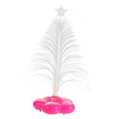 ORFOFE Led Fiber Optic Flash Christmas Tree Pre Twinkling Tree Fiber Optic Lamp Night Light Home Decor Random Color