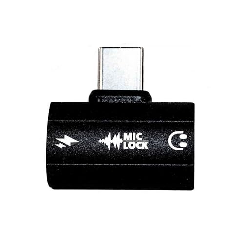 Mic-Lock USB-C Secure Charger with SoundPass | Secure Your Audio Privacy - No Software Required - Listen to Music with Privacy (Black)