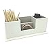 Produktbild UnionBasic PU-Leder-Schreibtisch-Organizer, 4 Fächer für Stift/Bleistift/Handy, Schreibwaren-Halterung, Sammler, Organisieren von Schreibtischzubehör weiß