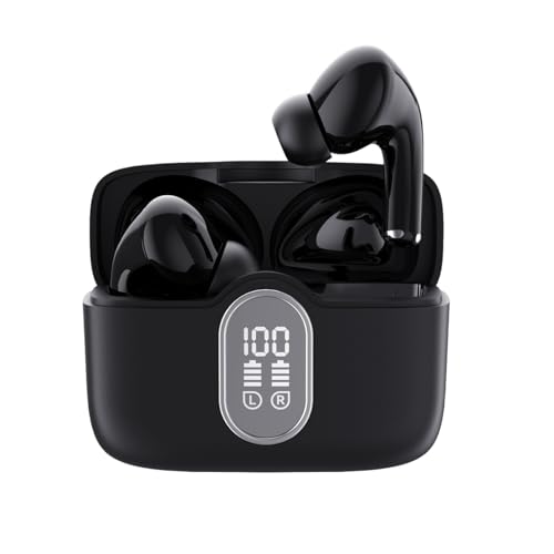 Wireless Earbuds, Bluetooth 5.3 In-Ear Wireless Headphones, with HD Mic and ENC Stereo Noise Canceling, Heavy Bass, 36 Hours Playtime, Bluetooth Headphones Dual LED Display, IP7 Waterproof, Black Wireless Earbuds, Bluetooth 5.3 In-Ear Wireless Headphones, with HD Mic and ENC Stereo Noise Canceling, Heavy Bass, 36 Hours Playtime, Bluetooth Headphones Dual LED Display, IP7 Waterproof, Black