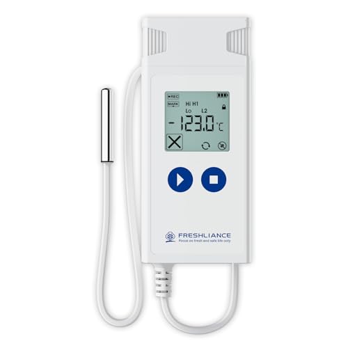 Registrador de datos de temperatura ultra baja y grabadora configurable con sonda externa