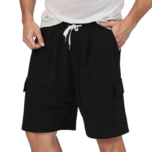 YOSUWOAI Pantalones cortos de deporte para hombre, pantalones cortos de baloncesto, pantalones de chándal de verano, cintura elástica monocolor, pantalones de entrenamiento, pantalones de tenis