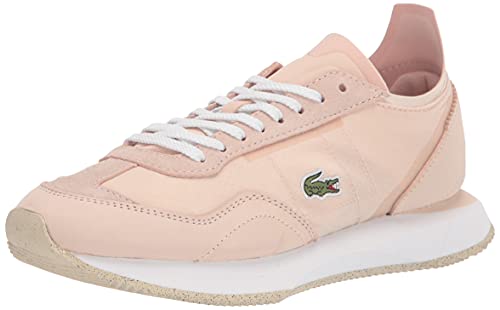Lacoste Women's Match Break Sneakers, Light Pink/Off White, 5
