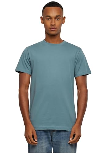 Build your Brand Camiseta básica para Hombre, Cuello Redondo, Corte Regular, algodón, Tallas XS a 5XL, Dustyblue, XL