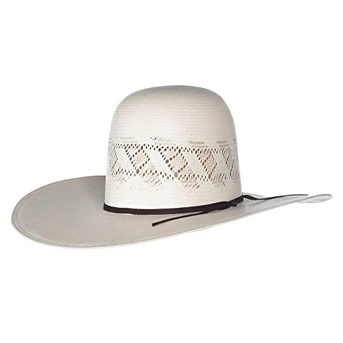 Ivory High Point Shantung 4 1/2" Brim Open Crown Straw Hat2