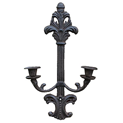 Candelabro de Pared de Hierro Fundido para Colgar en la Pared, candelabro de Pilar de candelita, decoración de iluminación para Sala de Estar/Comedor/Bar,E