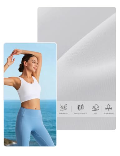 High Impact Long Line Sports Bra Women Padded Running Gym Workout Top White - image 4