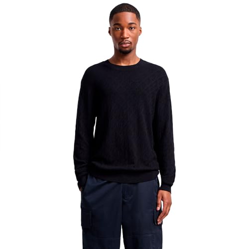 Armani Exchange Men's Allover Logo Jacquard Pullover
