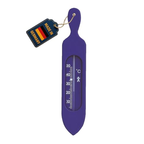 TFA Dostmann Analoges Badethermometer, 14.3018.06, zur Ermittlung der Badewassertemperatur, blau