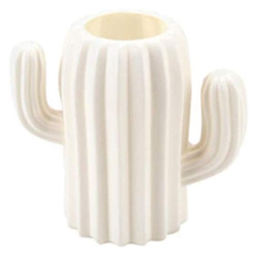 Portapenne Portapenne a Forma di pianta, portaoggetti in plastica per Studenti alla Moda e Creativo, Stanza Personalizzata Multifunzionale (Bianco)