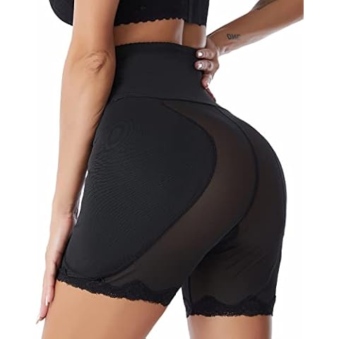 ANGHOMI Women Butt Lifter Shapewear High Waist Padded Lace Panties Seamless Fake Butt Lifter Hip Enhancer Shapewear Tummy Control Body Shaper Cover
