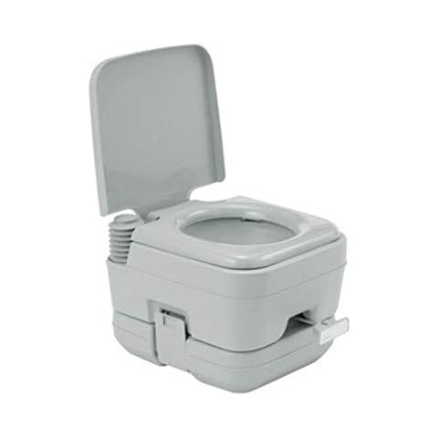 Kunyoxiu 10L Camping Toilet Portable Travel Mobile Toilet Outdoor Potty Commode Camping Handle WC Grey Cover