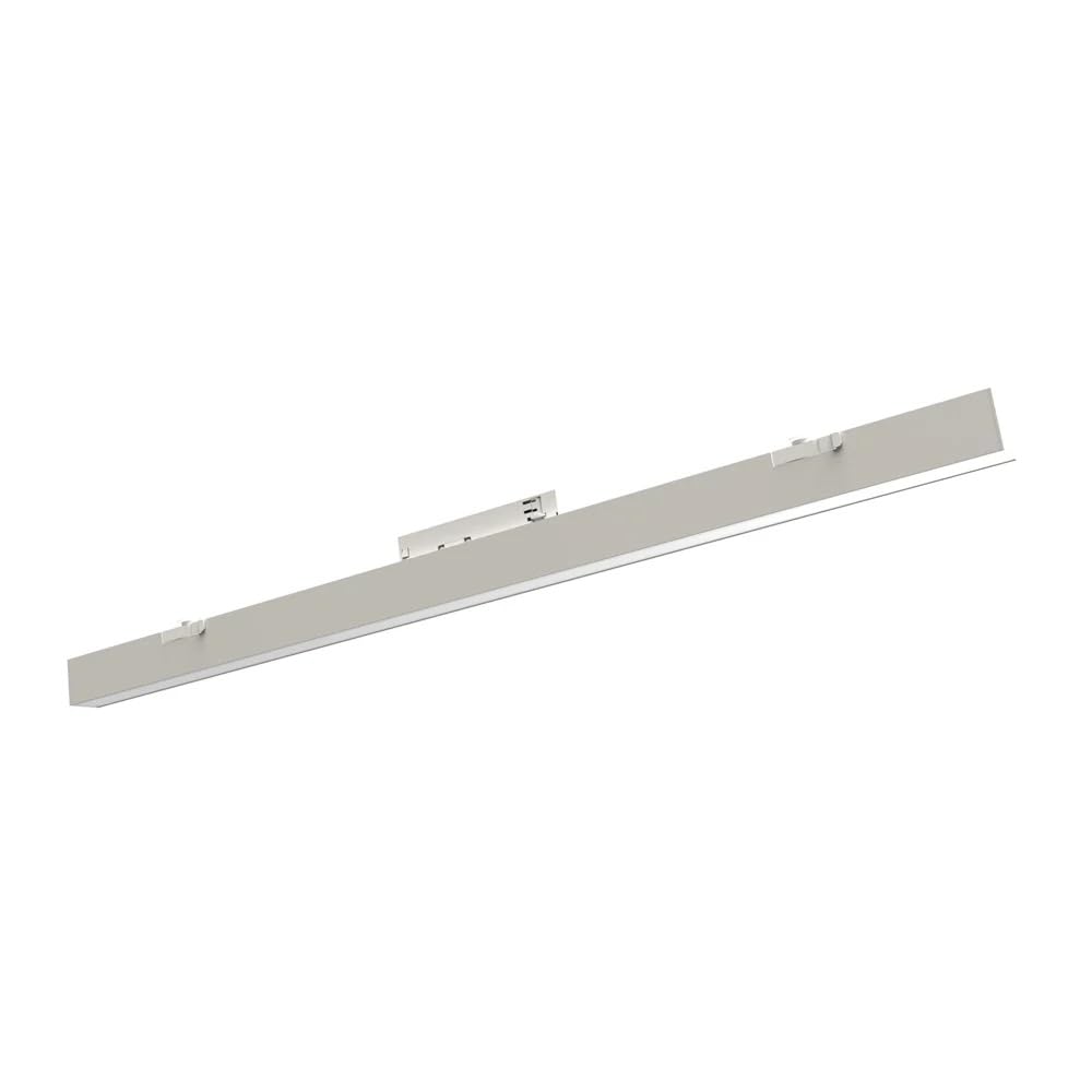 Barra LED Lineare per Binario Monofase 36W CCT Switch e Dimmer Integrato 4680 Lumen Fascio 110° Alluminio Bianco IP20 220V (Bianco)