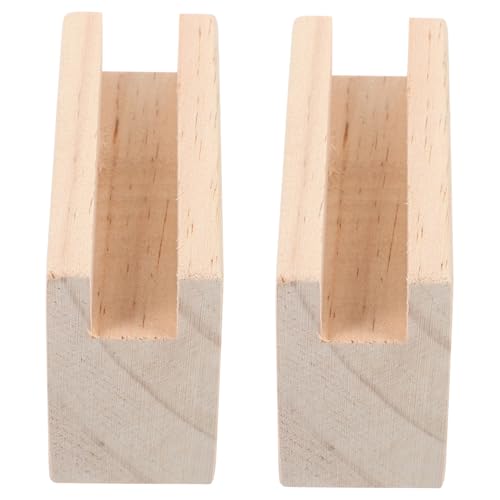 NULYLU 2pcs Wooden Furniture Risers Lifts Height Extenders for Sofa Table and Appliance for Enhanced Storage and Stability