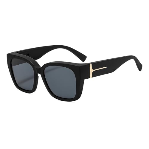 XFSRG überzieh Sonnenbrille Damen und Herren Polarisiert Sonnenbrille Uber Normale Brille Quadratisch Uberbrille Groß Sonnenüberbrille für Brillenträger