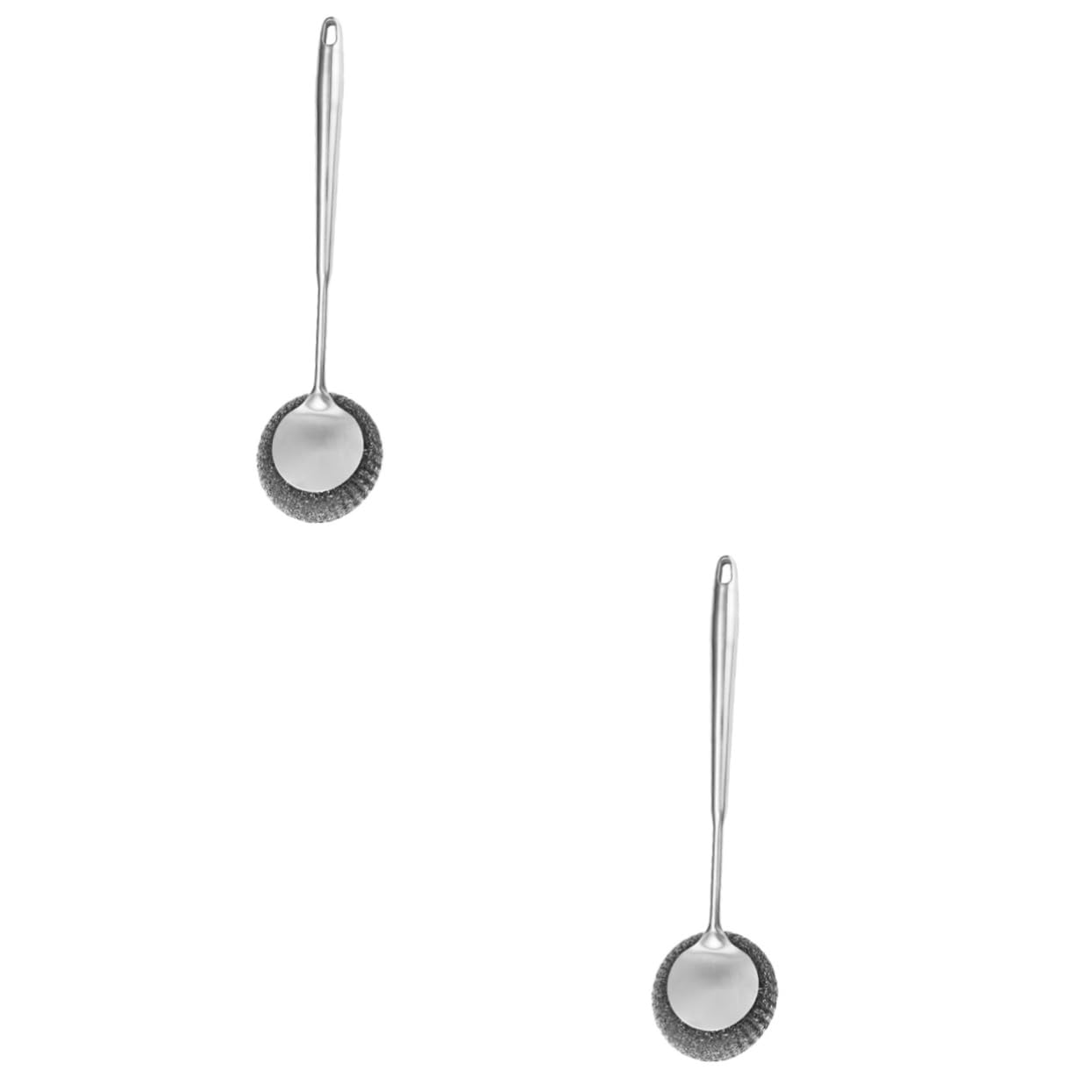 IMIKEYA 2 Pz spazzola per pentole in acciaio inossidabile scrub per la pulizia spazzola per piatti da cucina spazzola lavapiatti per il lavaggio dei piatti acciaio inossidabile 304 Silver