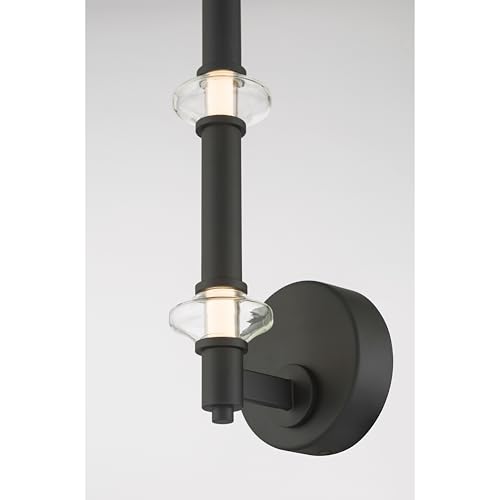 Minka-Lavery Pearl 21.5" High LED Wall Sconce - Dark Matte Black with Clear Glass by Minka Lavery - Used condition - Image 5