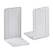 Produktbild Acrimet Premium Buchstützen aus Metall rutschfest Schwerlast 17.5 x 10 x 11.7 cm (Weiß) (1 Paar)