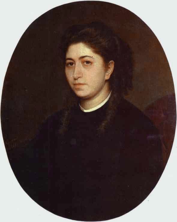 Poster Ivan Kramskoï portrait femme en noir pour décoration de chambre