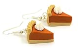 Thanksgiving Pumpkin Pie Earrings, Fall Dangle, Polymer Clay Food Themed Jewelry
