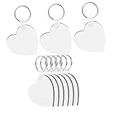 COLLBATH Herzförmige Schlüsselanhänger Rohlinge 8 Stück Sublimationsrohlinge Für Schlüsselanhänger Dekorative Diy-herzenscheiben Mit Wärmeübertragung