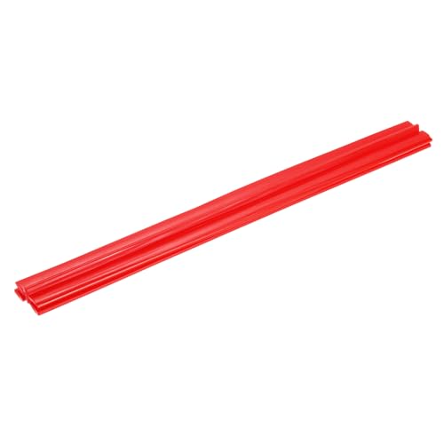 MECCANIXITY 5 Pcs Red Plastic Welding Rods 9.5mm x 250mm HDPE Flat Ribbon Plastic Welding Strip for Repairing Water Tanks Forklift Pallets Trash Cans Transfer Troughs(0.4inch x 10inch)