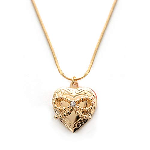 Love Heart Locket Necklace for Women, Girls and Kids, Locket Jewelry Gifts for Friends, Birthday Gifts