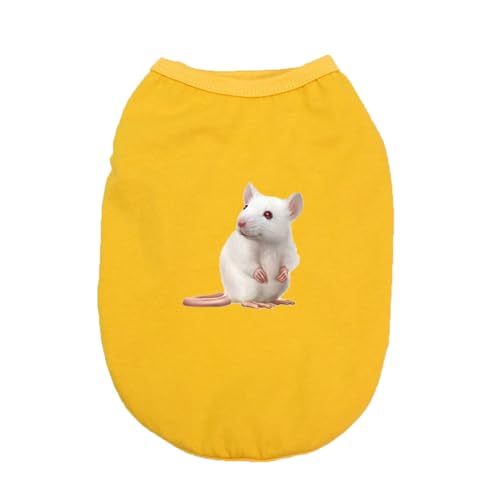 ZSDGBZ 犬の服 夏 犬服 犬の服 犬服 Tシャツ 綿製 タンクトップ ペットウェア おしゃれ かわいい くま 小型犬 中型犬 薄く袖なし 通気性 M 春夏 秋 柔らかさ シャツ 猫服 おしゃれ かわいい イエロー 小型犬 中型犬