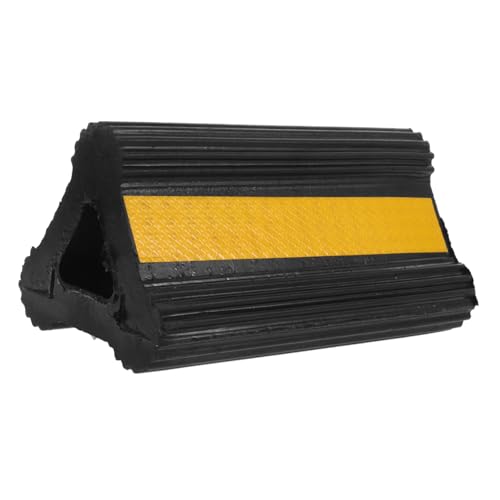 Cabilock Heavy Duty Rubber Wheel Chocks with Handles Non Slip Tire Stoppers for Trucks Trailers and Motorcycles Portable and Durable Design Effortless Installation Slip Resistant Surface