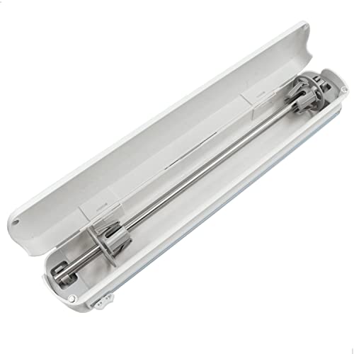 Foto von Alufolienabroller Folienschneidert Frischhaltefolienspender Abroller Folienspender Frischhaltefolienschneider für Alufolie Frischhaltefolie Glattes Abtrennen Anwendbare Breiten weniger als 32 cm,Weiß