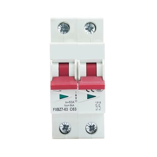 Disyuntor solar CC 500V VaneAims con montaje DIN e interruptor bipolar 16A