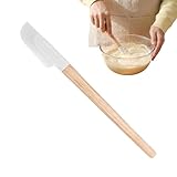 Spatole Da Cucina,Raschiatoio da 23 cm con Manico in Legno Alimentare - Piccole Spatole in Silicone per - Per Torte Insalate Mescolare Cucina Casa Appartamento Panificio E Picnic