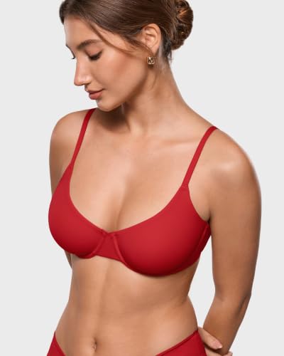 Image of INLYRIC Women's Unlined Balconette Bra Tshirt Underwire