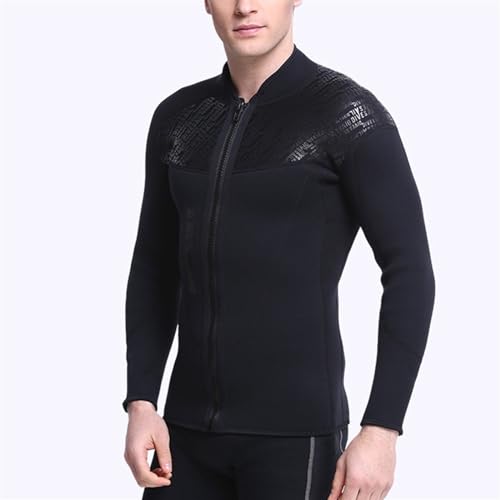 3mm Chaqueta de neopreno para hombre para buceo, surf, snorkel y kayak (negro, talla XL) miniatura 1