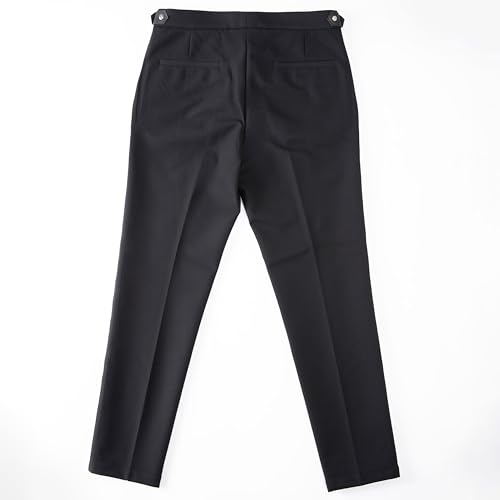 Men's Slim-fit Trousers, Side Adjustment Design, Black, Elastic Fabric2
