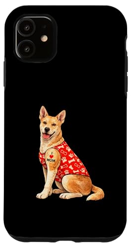 Carolina Dog Mom | I Love Mom �n�[�g �^�g�D�[ �� �X�}�z�P�[�X iPhone 11 �p