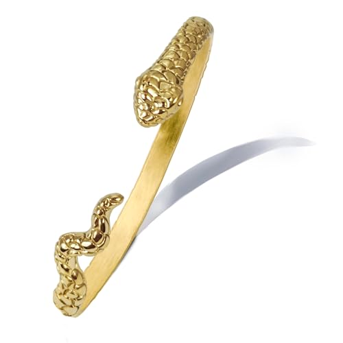 14K Gold Bracelets for Women Snake Cuff Bracelet for Women Open Bangles Bracelets for Women Friendship Gift