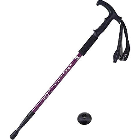 Telescopic Antishock Trekking Hiking Pole Staff Walking Cane Stick Adjustable Stretch From 63 to 135 CM approx Cover
