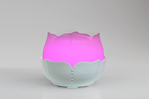 LOTUS - Difusor de aromas y aceites esenciales, 250ml, 7 color LED, ideal para aromaterapia, cromoterapia y musicoterapia