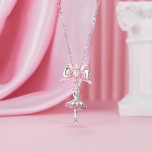 Image of Ballet Charm 925 Sterling Silver Dancer Shoes Anniversary Heart Pendant Family Birthstone Mom Dangle for Pandora Charm Bracelet