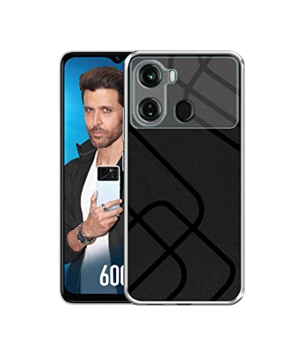 Image of Zig-Zag Black Line Design Printed Silicon Soft TPU Back Case Cover for Itel P40 4G