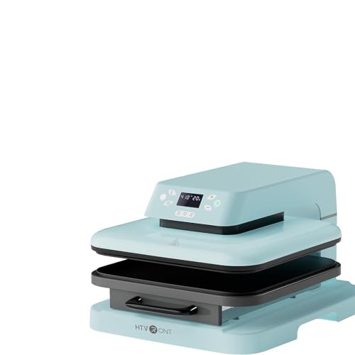 HTVRONT Automatic Heat Press for T Shirts - Heat Press 15x15 with Auto Release & JANDJPACKAGING Heat Transfer Vinyl - 25Pcs HTV Vinyl with Vibrant Colors, Easy to Cut & Weed & Transfer
