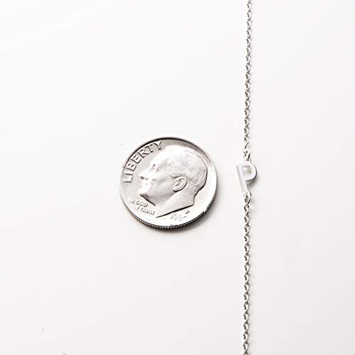 Sterling Silver Side Mini Initial Necklace4