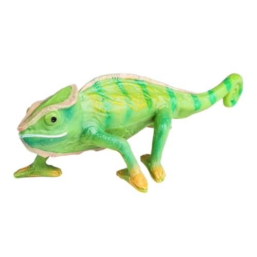 Générique Jouet Caméléon - Jouet Caméléon | Figurine Caméléons Réaliste en Bois Massif, Jouets Lézard, Décoration pour Thanksgiving Et Noël