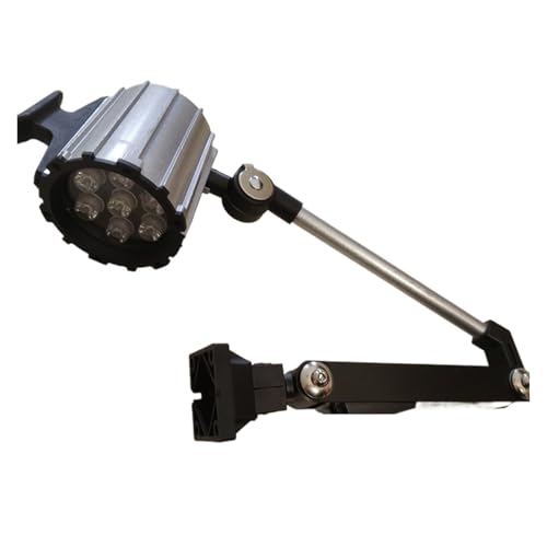 Luz LED industrial impermeable contra vibraciones para torno con brazo corto articulado 24V