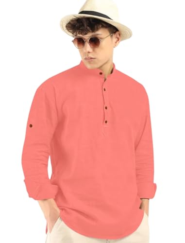 Image of ROYALSCOUT Men's Cotton Blend Full Sleeve Kurta Shirts Pack of 1 Designed for Festive Moments, Cultural Functions, or Casual Gatherings