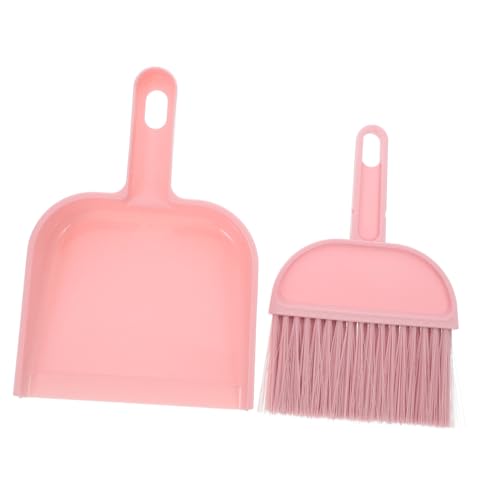 DECORNIJIA Mini Handfeger und Kehrschaufel Set für Tisch und Schreibtisch Kleiner Besen mit Weichen Borsten für Effektive Staubentfernung Tragbares Reinigungstool für Haushalt und Auto
