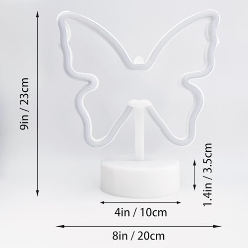 Vifulin QDJZHD.Z055P Butterfly Neon Sign Pink Neon Light, Usb/Battery Operated Butterfly Led Signs Night Lights Room Decor For Girls Bedroom, Cute Lamp Aesthetic Gifts For Birthday Party Christmas Dorm Desk Table thumb #3